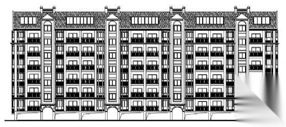 某住宅小区——2号住宅楼单体建筑方案图