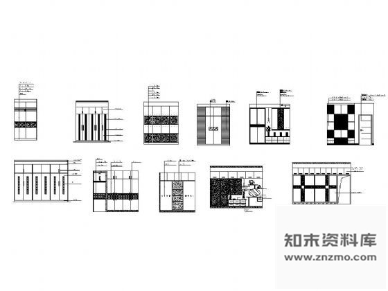图块/节点11个衣柜立面设计图 柜类