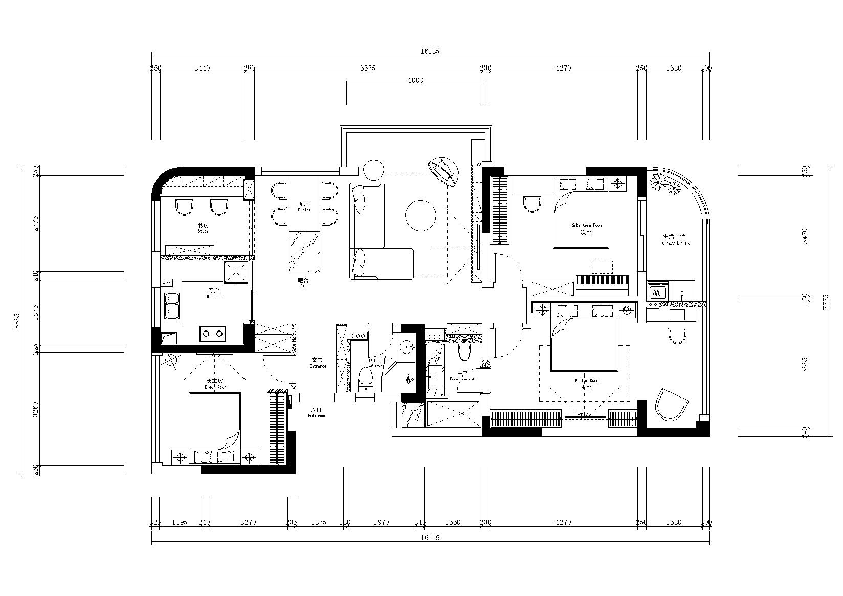 [浙江]-杭州融信学院府8-301室施工图+实景