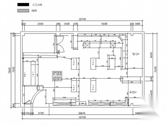 [赣州]现代感十足眼镜店CAD室内施工图（含效果图）