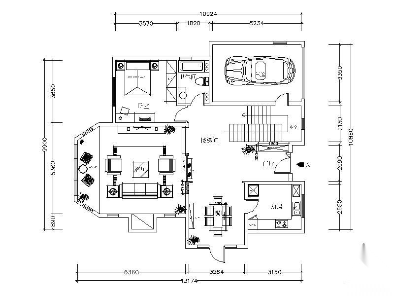 [北京]古典风格住宅施工图(含效果) 平层