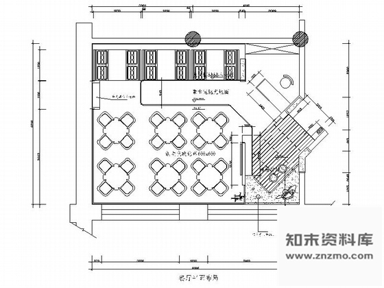 施工图49㎡餐厅室内装修图