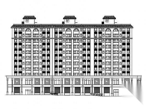 [湖南]某居住小区十一层商住楼建筑施工图