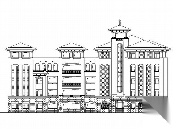 [江苏]某小学五层教学楼欧式建筑施工图