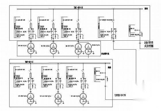 10KV环网柜一次系统图