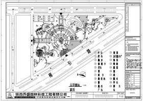 CAD西安公园景观平面标高图纸