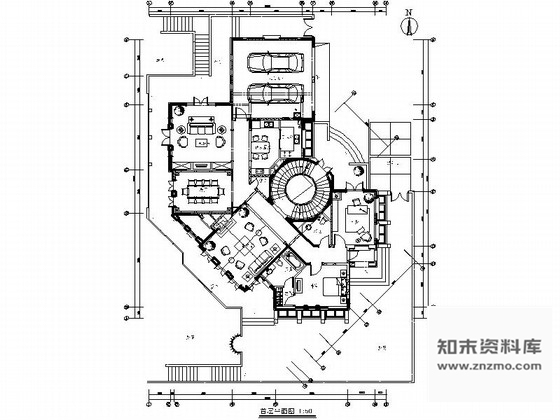 施工图北京温馨美式风格双层别墅样板房装修图含效果