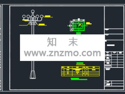 新型路灯设计施工及平面布置图-含基础设计