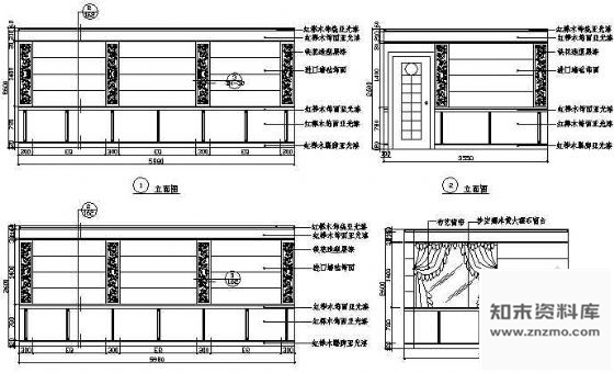 图块/节点餐厅包房立面图10