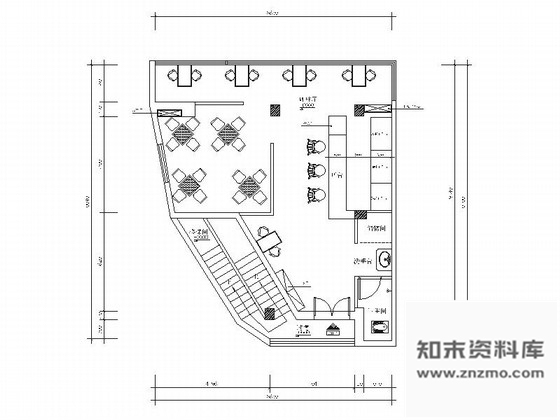 施工图海口混搭风格咖啡厅装修施工图含效果