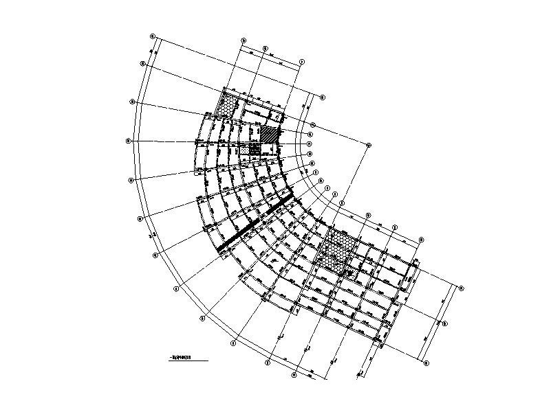 弧形框架 学生结构 施工图