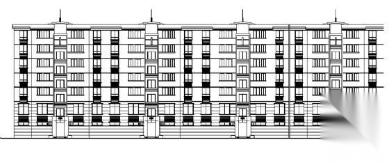 六层底商住楼建筑施工图