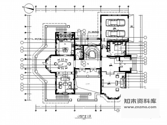 施工图杭州某森林公园欧式双层别墅室内装饰竣工图含效果