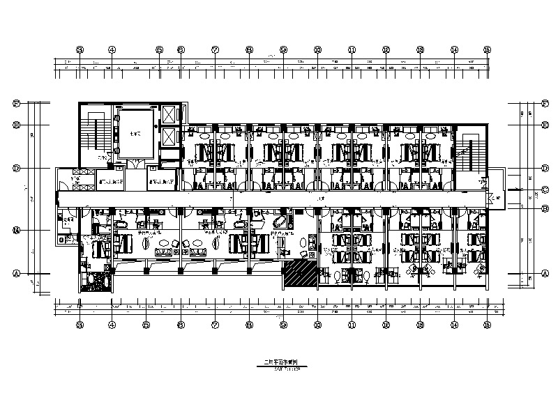 [福建]福州某教育酒店设计CAD施工图（含效果图，实景...