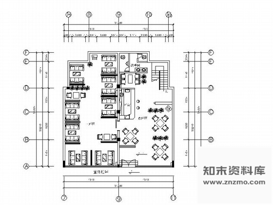 施工图四川遂宁某休闲茶楼室内设计装修图