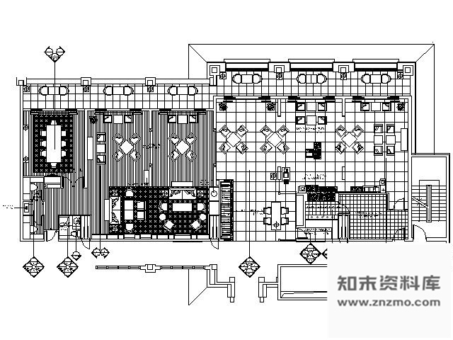 施工图五星级酒店行政酒廊施工图