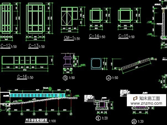 仿古办公楼施工图 cad2007