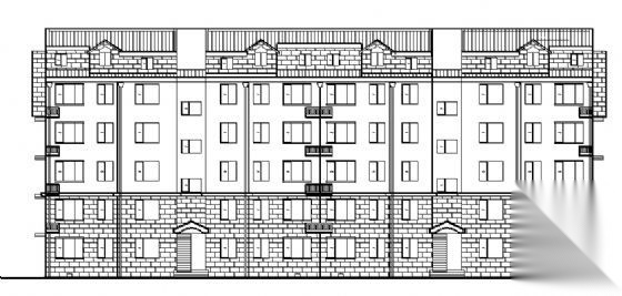 南京某五层住宅楼建筑方案图（带阁楼）