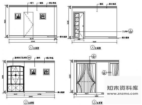 图块/节点棋牌室立面图3