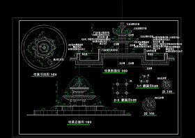 喷泉施工图cad图纸