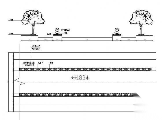 某城市道路绿化设计图 景观