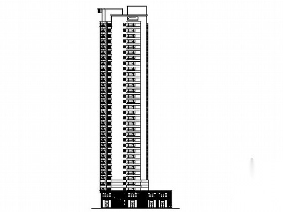 合肥某公寓商业工程3号楼裙楼外立面幕墙装饰工程建工图...