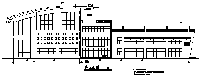 高层框剪结构体育馆建筑施工图（含水暖电全专业图纸）