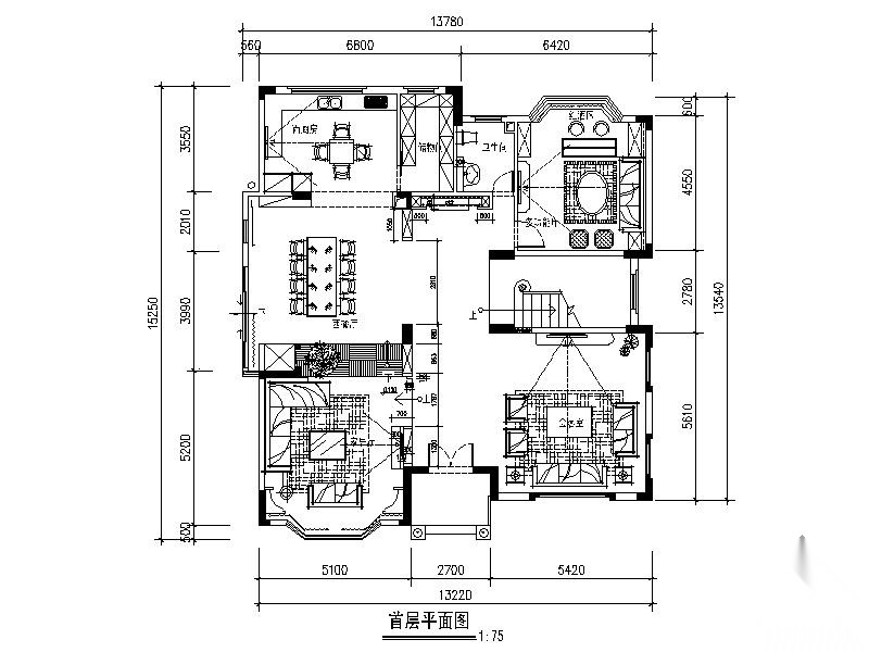 现代三层别墅室内装修图