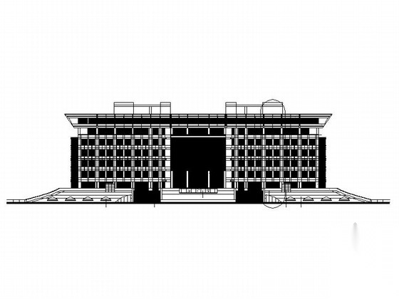 [山东]现代风格知名大学图书馆建筑设计施工图（知名设计...