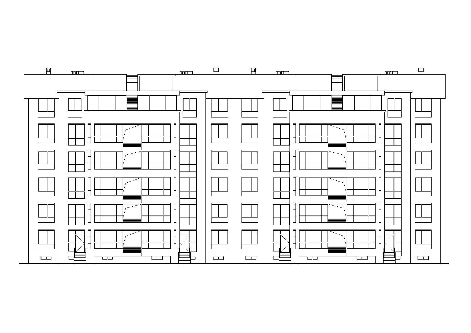 某六层坡屋顶（顶层复式）住宅建筑施工图