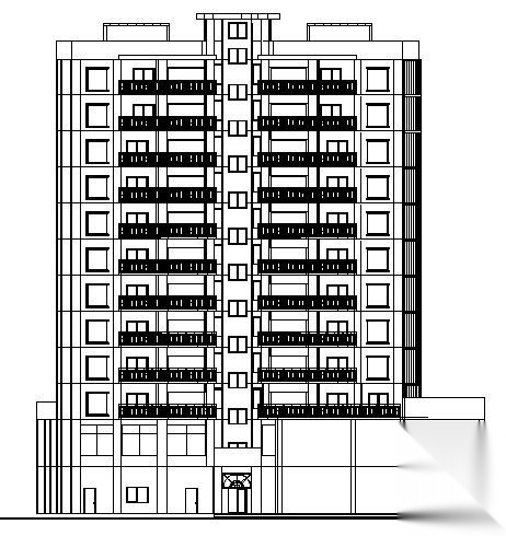 高层住宅楼建筑图