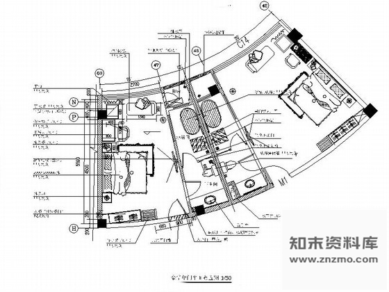 施工图豪华单间客房装修图