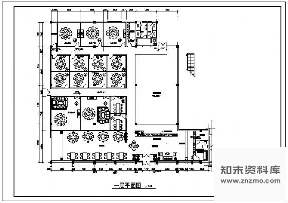 施工图餐厅精装装修图纸