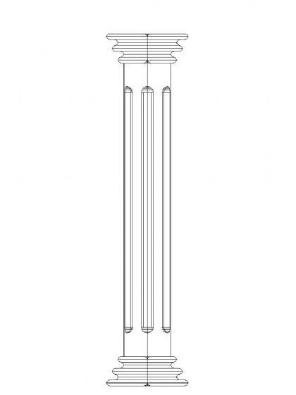 CAD罗马柱三维图块