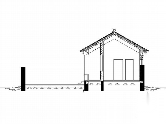 [北京]平谷某小型中式别墅建筑扩初图（78平方米、D型）