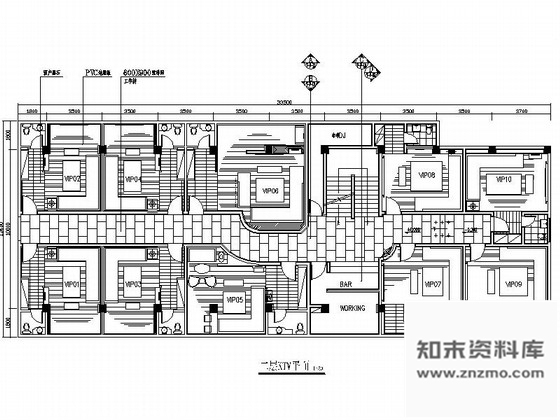 施工图广东某现代KTVVIP包房室内装修施工图