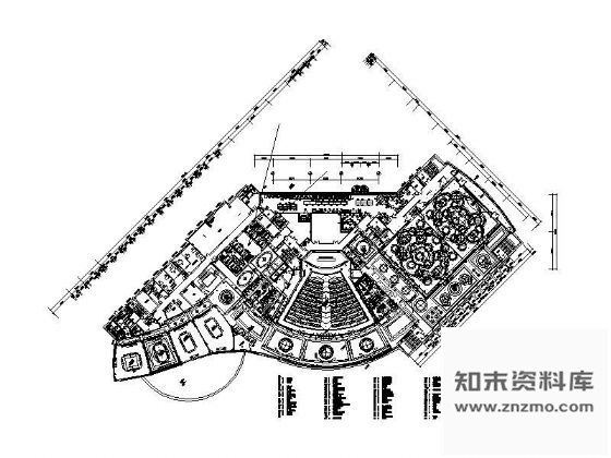 图块/节点酒店四层宴会厅平面布置图