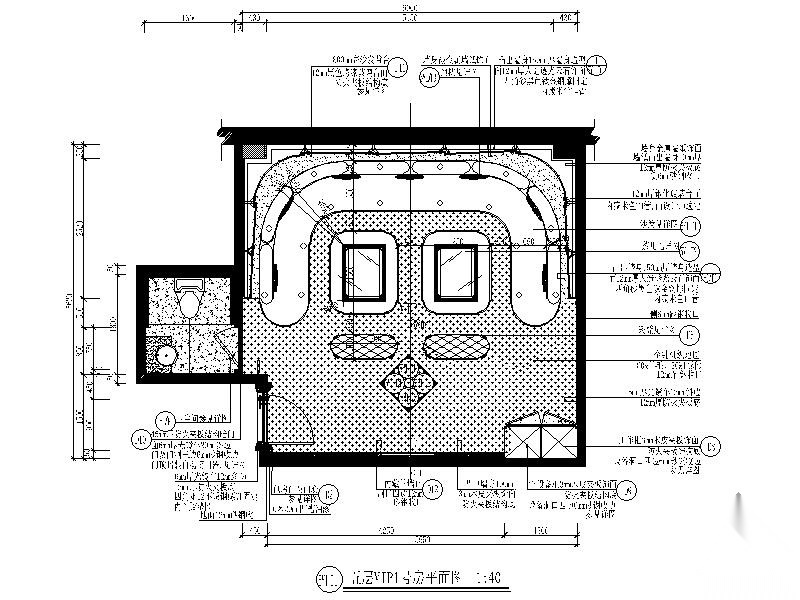 [厦门]豪华夜总会VIP房施工图（含效果）