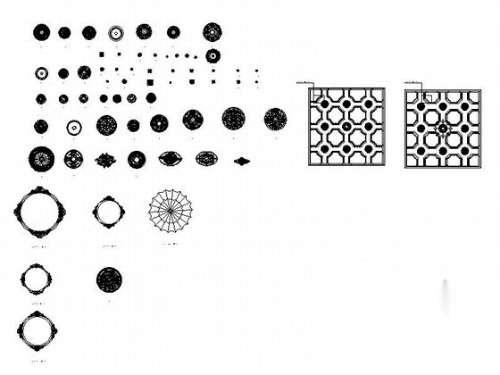 欧式灯盘常用CAD图块下载