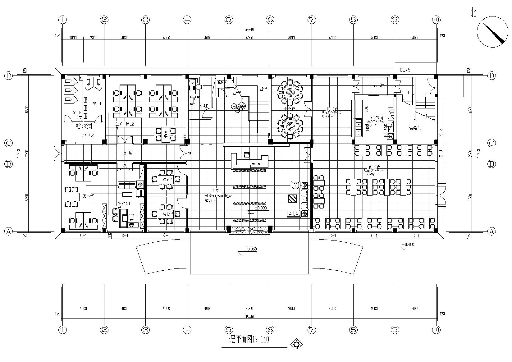 [浙江]力洋鸣数控办公楼室内装饰工程施工图