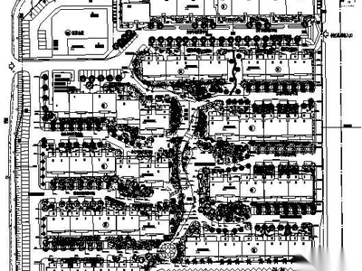 某住宅小区环境景观绿化设计平面图