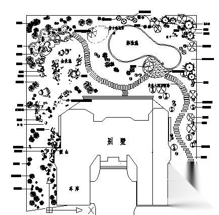 广东别墅绿化景观平面图