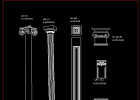 cad罗马柱素材图 柱