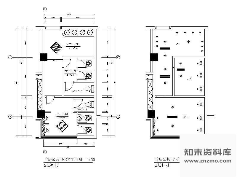 图块/节点酒店公共卫生间立面图