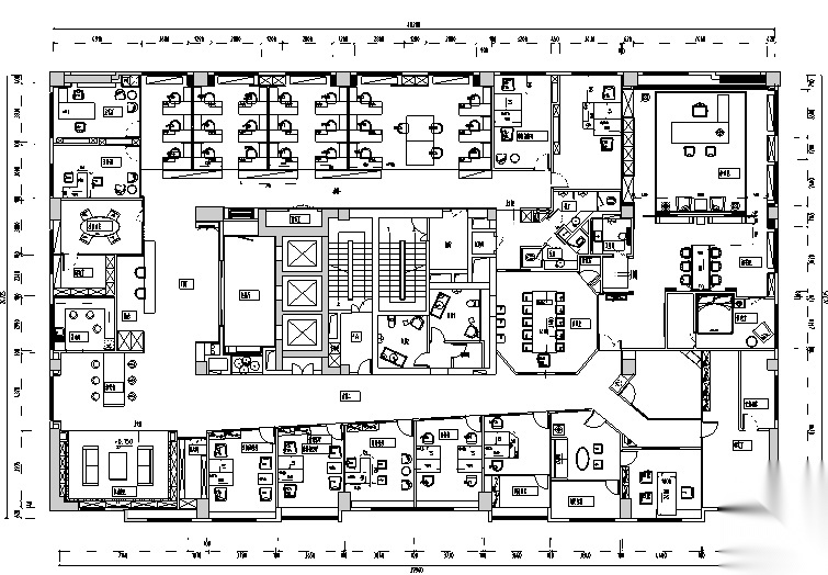 现代混搭风格凯隆地产办公空间设计施工图（附效果图）