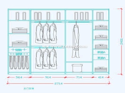 衣柜 平面图块