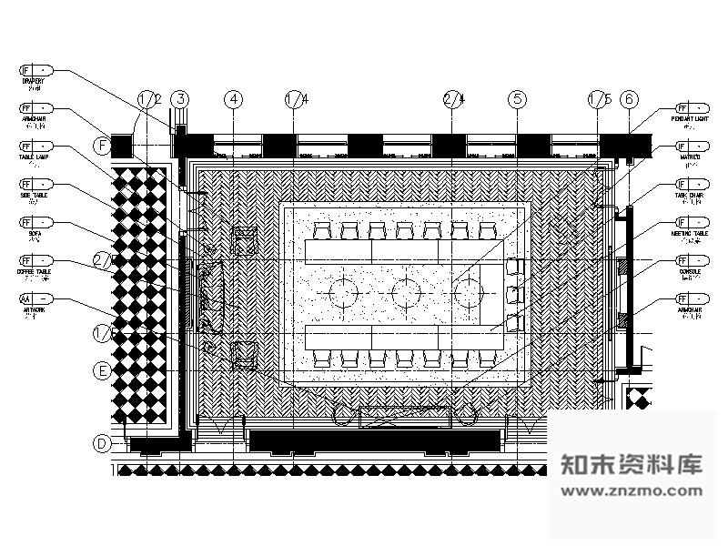 施工图某酒店老楼会议室改造装修图