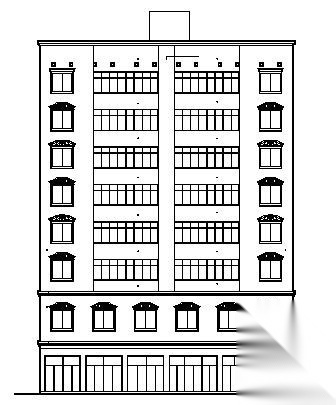 某九层商住楼建筑方案图