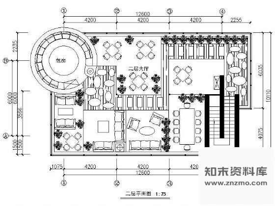 图块/节点某办公空间平面设计图