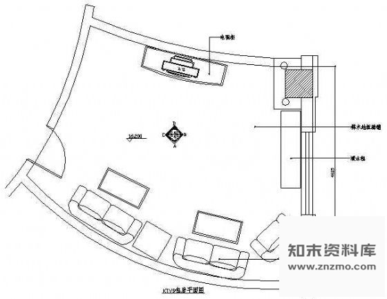 图块/节点KTV包房平面图